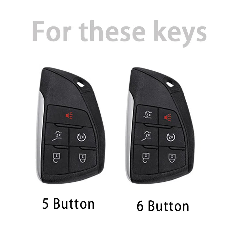 5/6 Button Key Fob Cover For Chevrolet + Buick + GMC