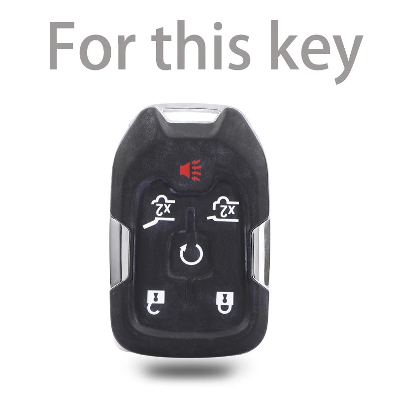 Chevrolet Suburban/Tahoe 2015-2020 | GMC Yukon/XL 2015-2020 6 Button Key Fob Decorative Case/Cover