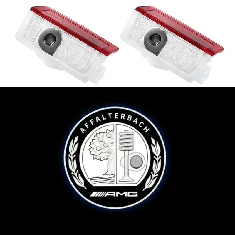 2Pcs LED Car Door Projector Lamps Accessories for Mercedes Benz