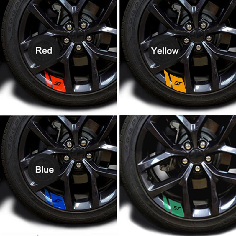 6PCS ST Line Wheel Sticker/Decals