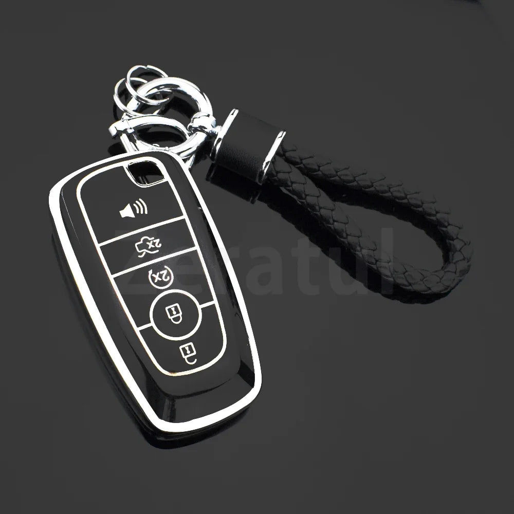 3/4/5 Buttons Remote Key Fob Case for Ford Fusion Edge Mustang Explorer Ecosport Expedition