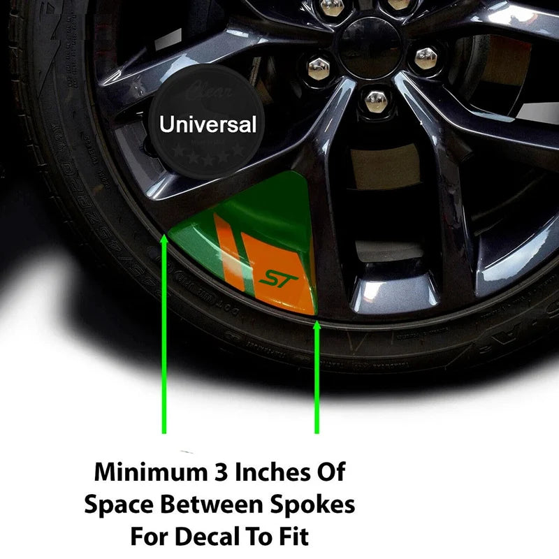 6PCS ST Line Wheel Sticker/Decals