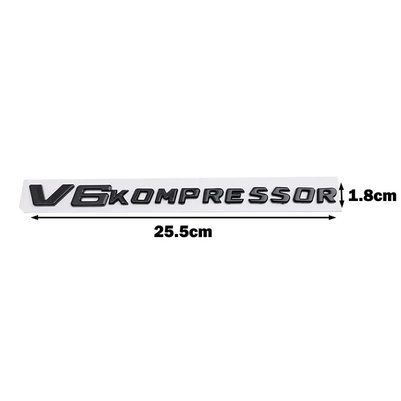 1PCS 'V6/V8 Kompressor' Logo Emblem/Badge