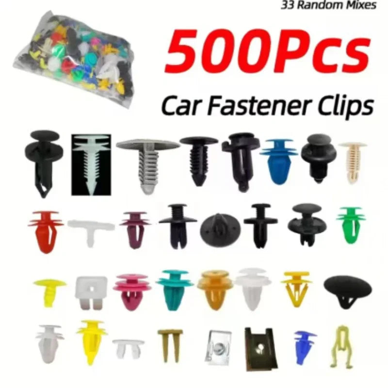 200/500Pcs Universal Plastic Push Clip