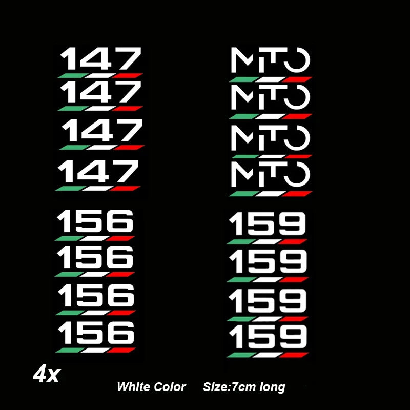 4PCS Italian Themed Exterior Stickers/Decals