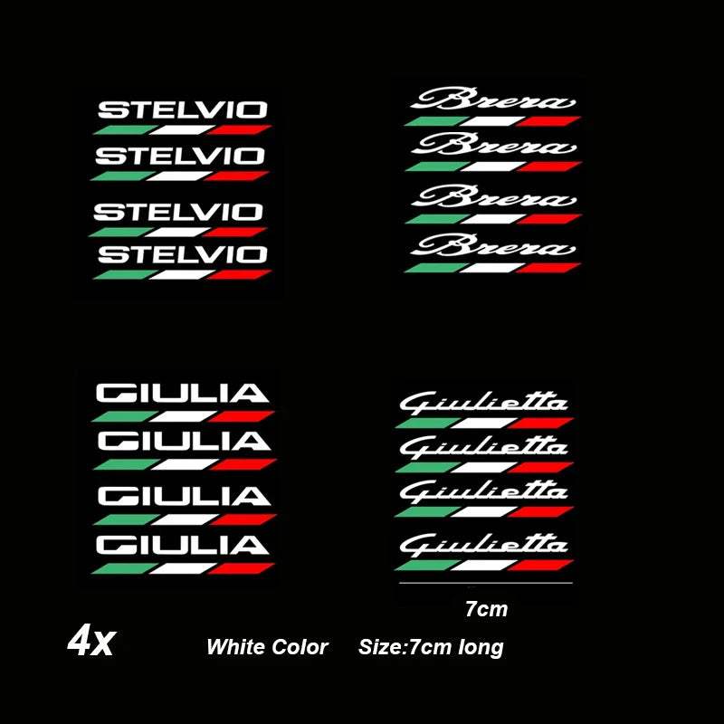 4PCS Italian Themed Exterior Stickers/Decals