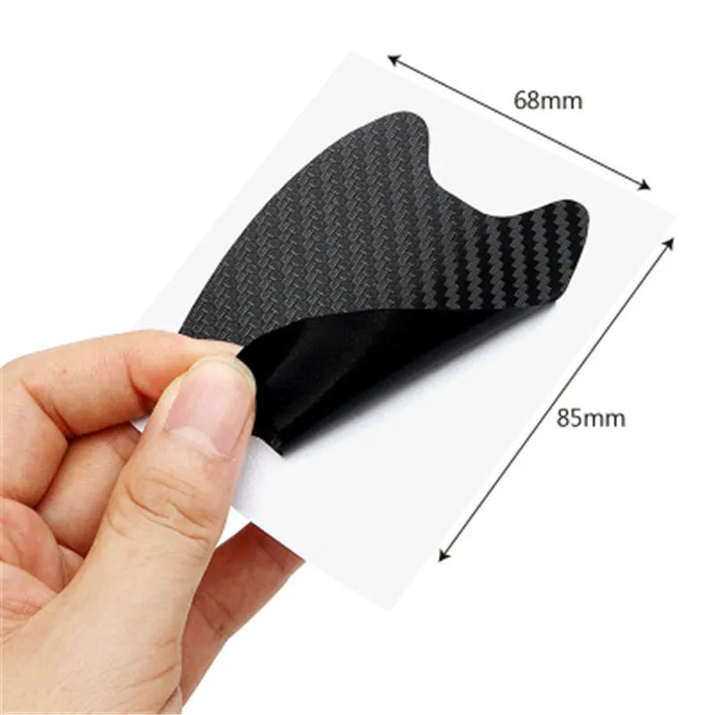 4Pcs Carbon Fiber Door Handle Well Protective Sticker