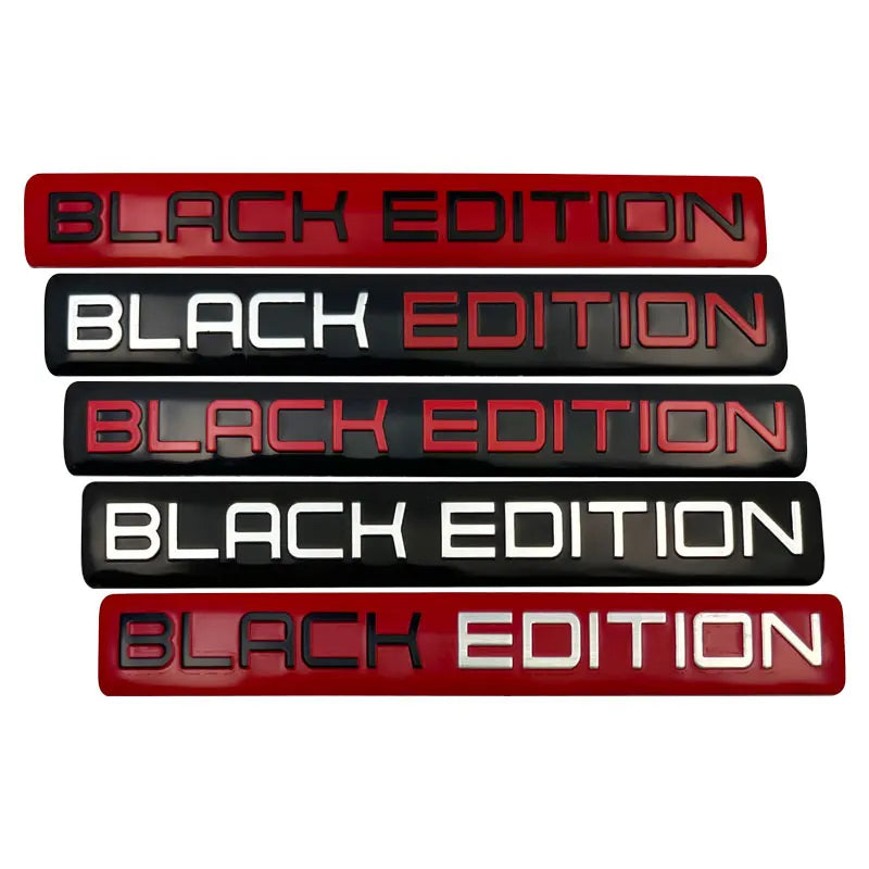 3D 'Black' and 'Limited' Edition Badges/Decals