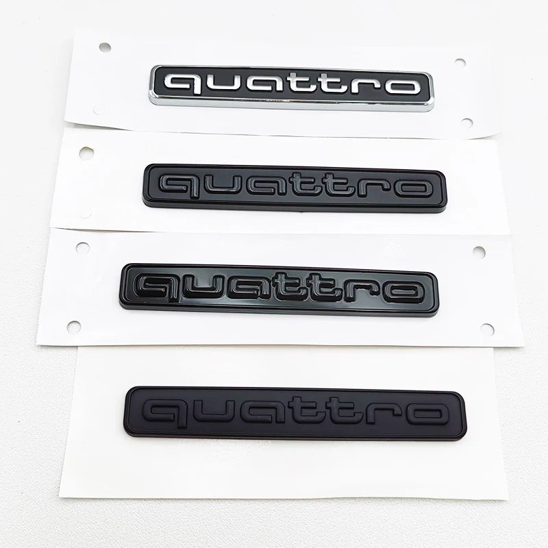 3D 'Quattro' Logo Emblem/Badge Decoration