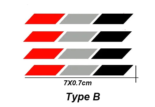 4Pcs Reflective German Flag Decal/Sticker
