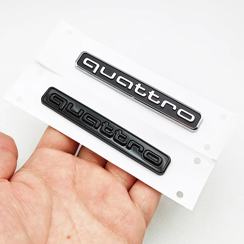3D 'Quattro' Logo Emblem/Badge Decoration