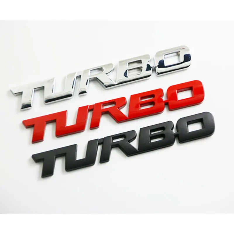 3D Metal 'Turbo' Emblem/Badge Decoration