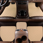 Limited Time Sale! 5PCS Diamond Stitched Leather Floor Mats