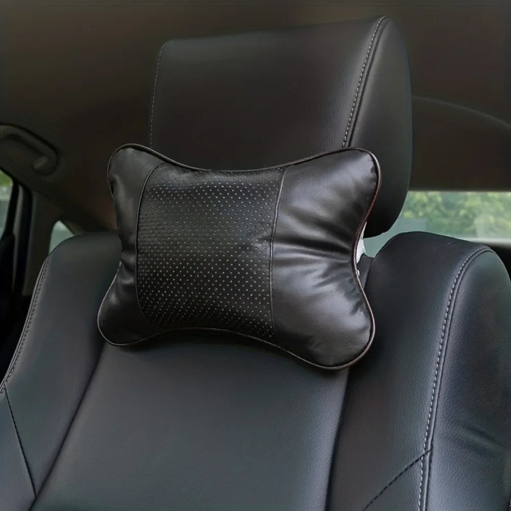 1PC Universal Leather Car Seat Neck Pillow