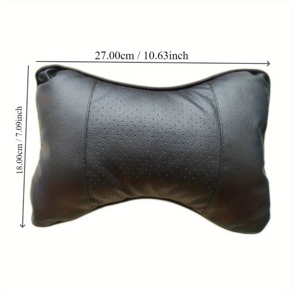 1PC Universal Leather Car Seat Neck Pillow
