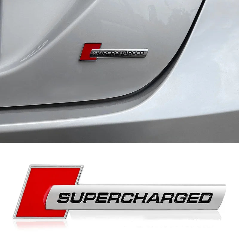 3D Metal 'Supercharged' Emblem/Badge Decoration