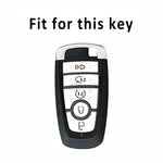TPU Leather 5 Button Key Fob Case for Ford Explorer, Mustang, Fusion, Escape, F150