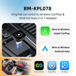 2In1 Wireless Apple Carplay/ Android Auto Wireless Converter