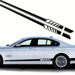 2PCS 220Cm*12Cm Racing Side Skirt Decal Stickers