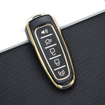 5 Button TPU Key Fob Cover for Ford Edge Explorer Escape Focus Taurus Flex| Lincoln MKS MKT MKX MKZ