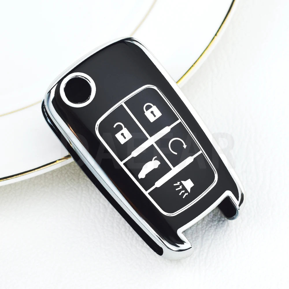 TPU Car Key Case for Chevy Cruze, Malibu, Camaro, Equinox, Aveo, Impala, Sonic
