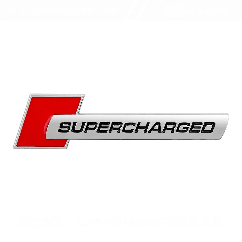 3D Metal 'Supercharged' Emblem/Badge Decoration
