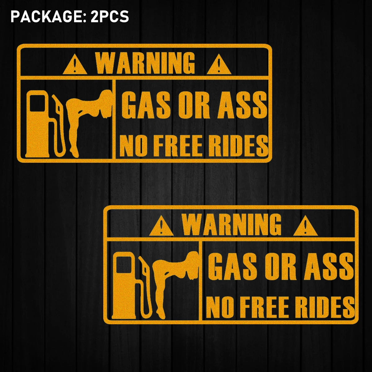 'Gas Or Ass' Transparent Vehicle Humorous Sticker/Decal
