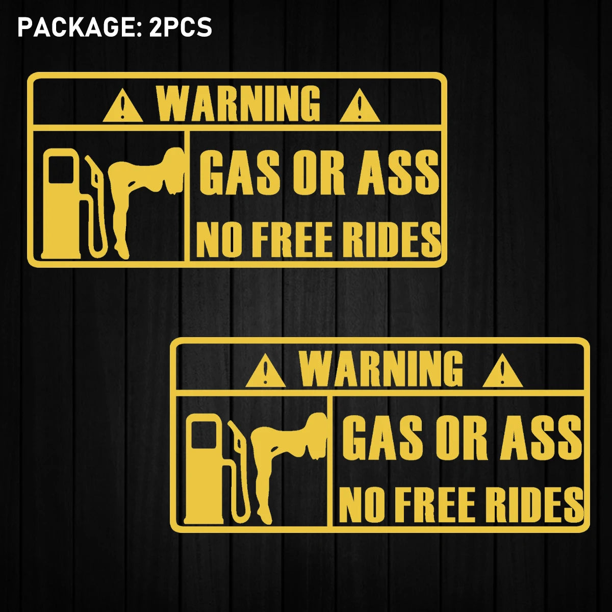 'Gas Or Ass' Transparent Vehicle Humorous Sticker/Decal