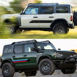 Ford Bronco Retro Mountain Stripe Door Side Decals, Set of 2 (2021-2026)