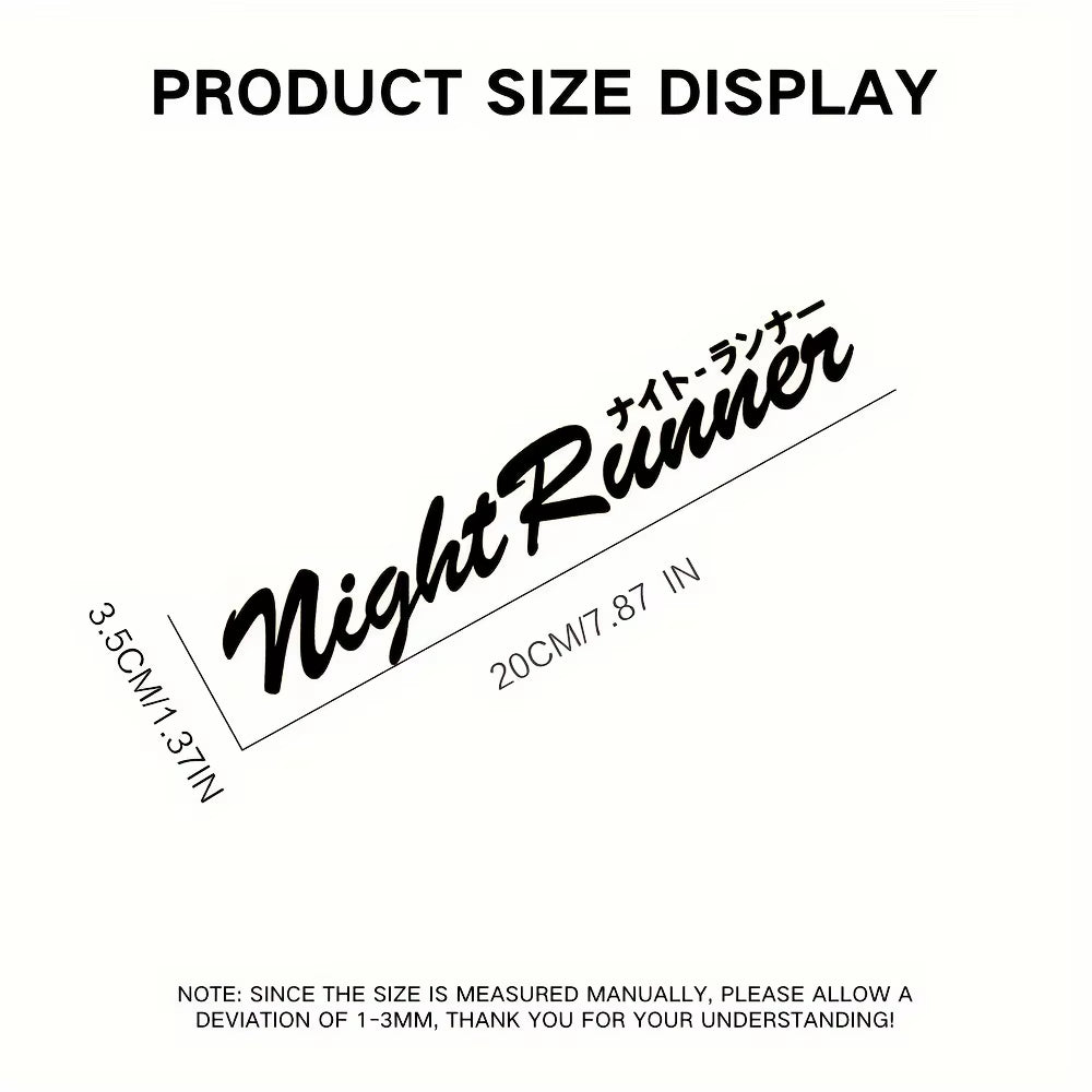 "NightRunner" Transparent Vehicle Sticker/Decal