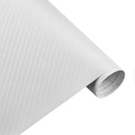 White 3D carbon fiber vinyl wrap roll
