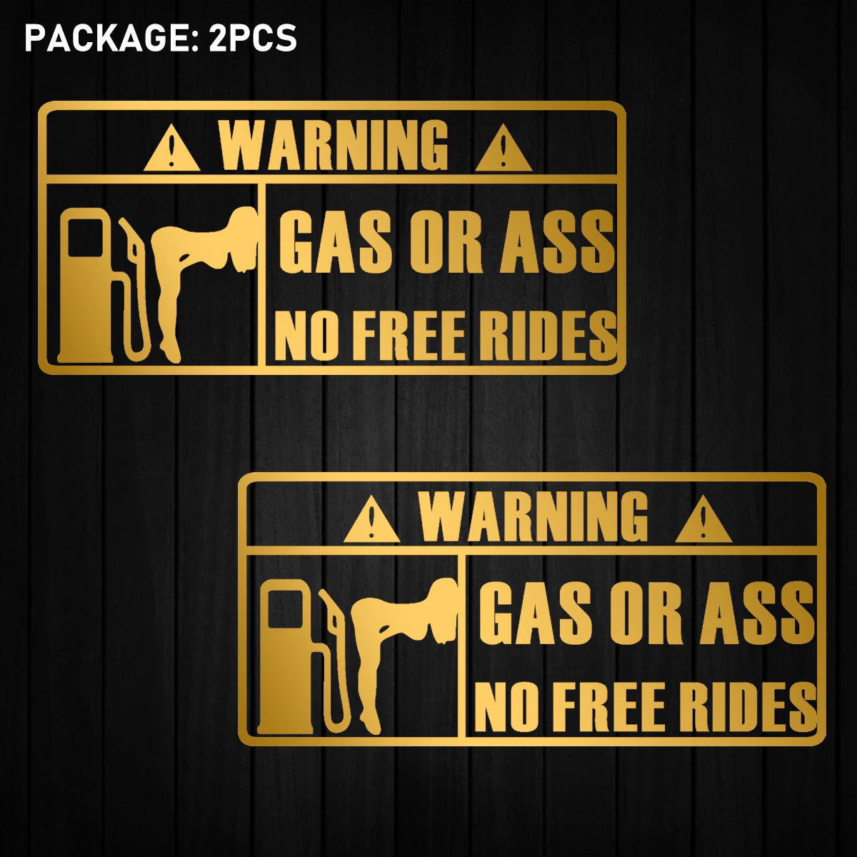 'Gas Or Ass' Transparent Vehicle Humorous Sticker/Decal