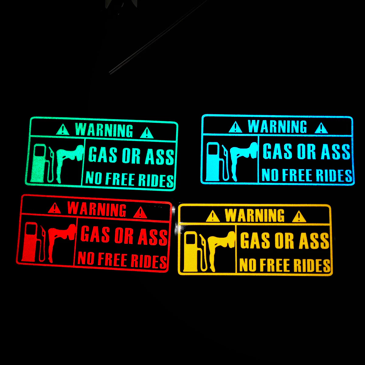 'Gas Or Ass' Transparent Vehicle Humorous Sticker/Decal
