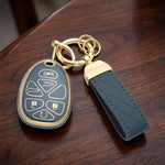 6-Button Key Fob Cover with Optional Key Chain for Chevy Suburban, Tahoe & GMC Yukon (2007-2014)