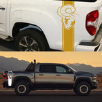 Ram-Head Truck Bed Side Stripe Decals for Dodge Ram & RAM Pickups, Set of 2 (11 Colors)