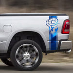 Ram-Head Truck Bed Side Stripe Decals for Dodge Ram & RAM Pickups, Set of 2 (11 Colors)