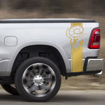 Ram-Head Truck Bed Side Stripe Decals for Dodge Ram & RAM Pickups, Set of 2 (11 Colors)