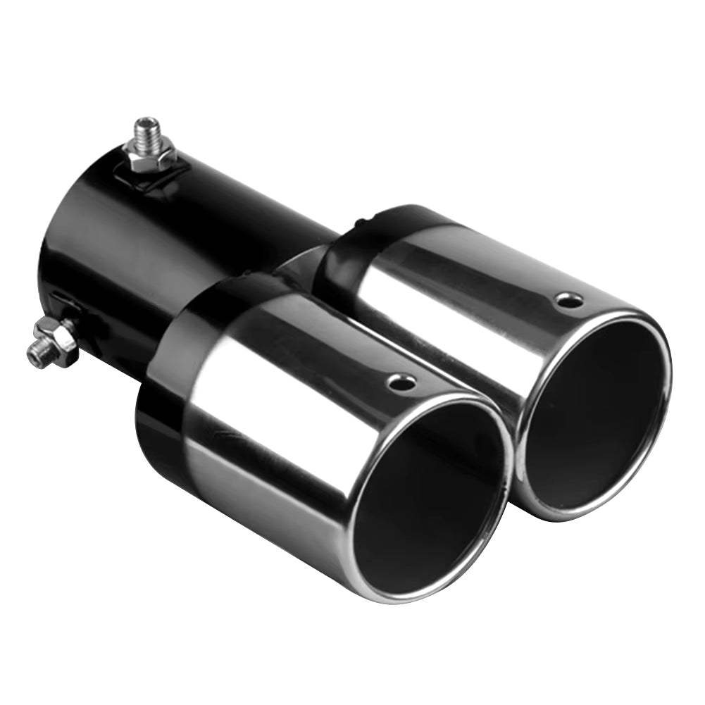 Universal Car Exhaust Muffler Exhaust Pipe Tail Throat Stainless Steel Car Muffler Tip Chrome round Pipe Exhaust Tail Muffler