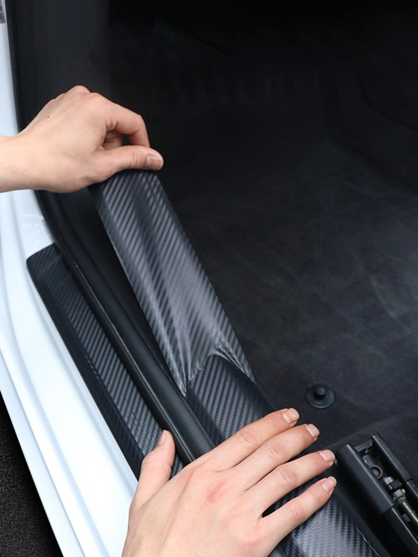 1 Roll Carbon Fiber Car Door Sill Wrap (7CM W x 3M L)