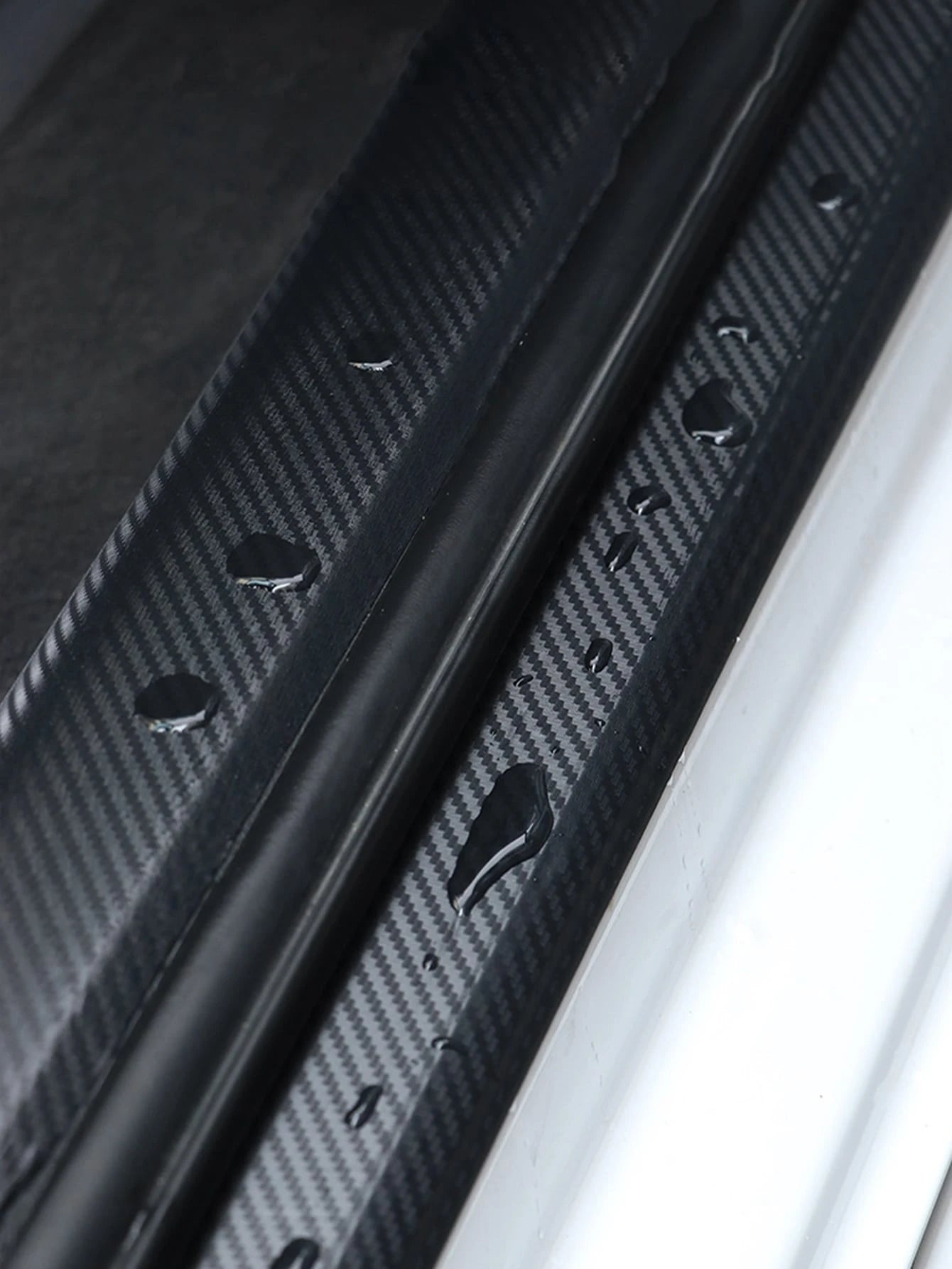 1 Roll Carbon Fiber Car Door Sill Wrap (7CM W x 3M L)