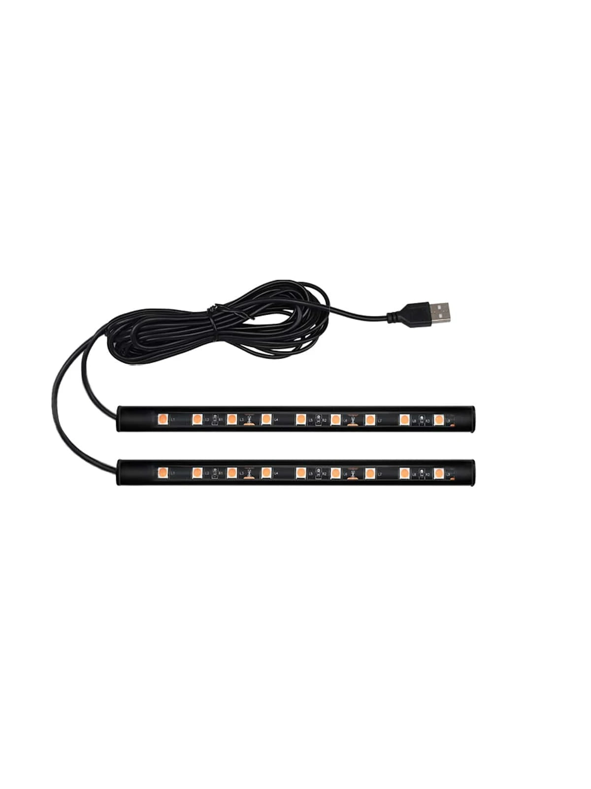 1Pc 2 in 1 USB Car Decorative Ambient Light