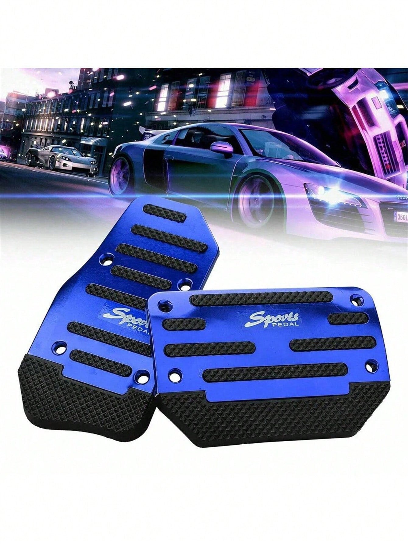 2PCS Universal Brake & Accelerator Pedals Set