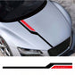 Sporty Striped Hood Sticker/Decal Adhesive