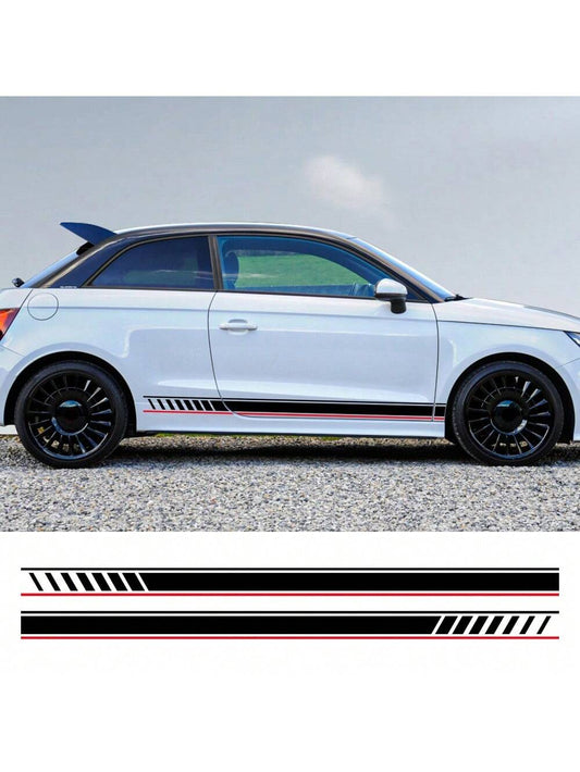 2PCS Exterior Side Skirt Stripes Decal/Stickers
