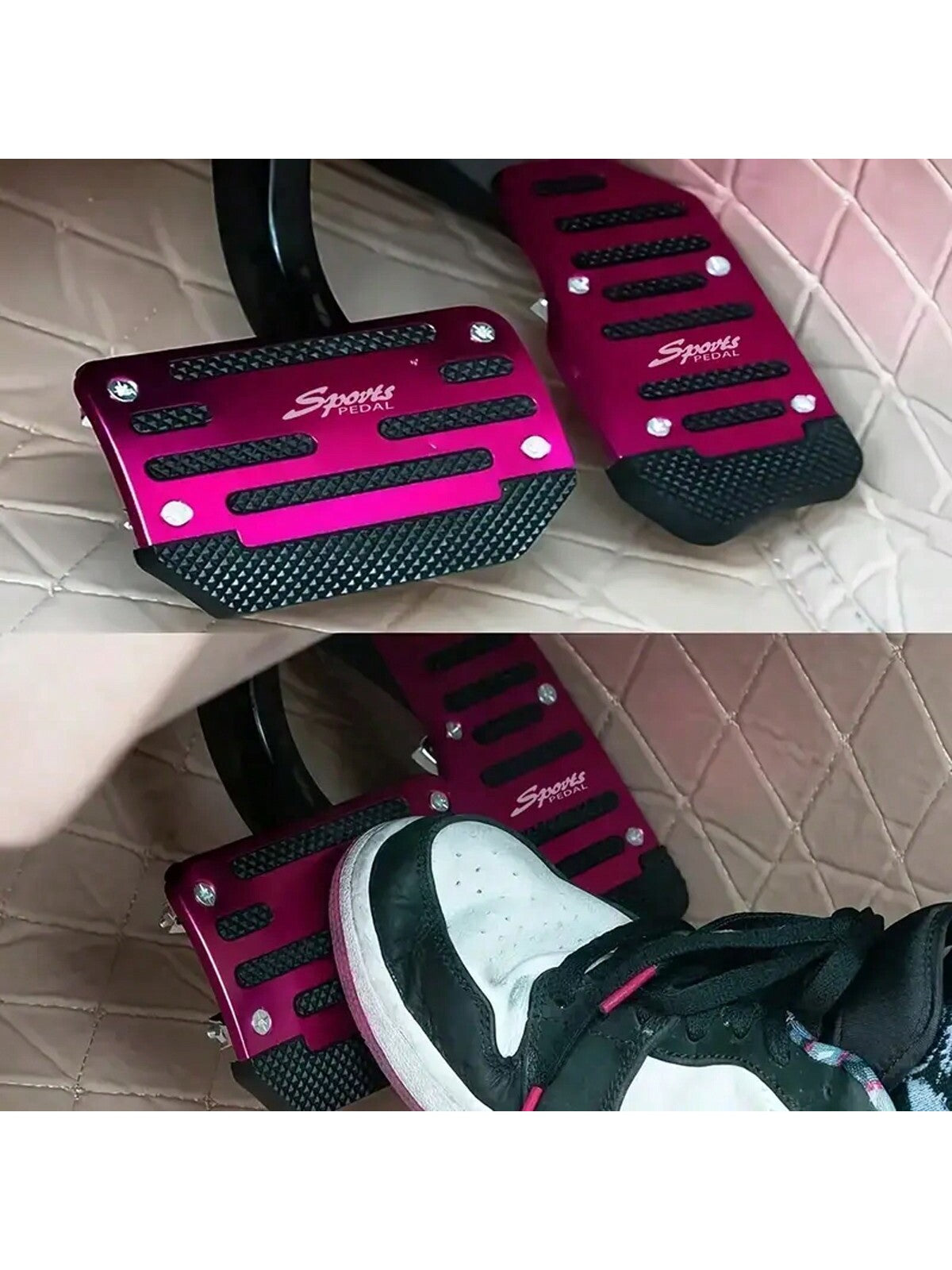 2PCS Universal Brake & Accelerator Pedals Set