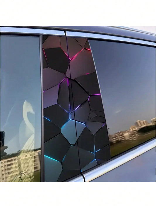 2Pcs Sci-Fi Themed Car B-Pillar Decals/Stickers