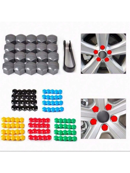 21Pcs Colored Lug Nut Caps | Exterior Decorations