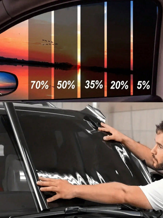 1 Roll 19.68*118.11In 5/15/35 Percent VLT Window Tint Film 