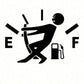 1Pc Funny Low Fuel Volume Reflective Car Sticker - Weathering Waterproof Polyurethane Matte Sticker, Self-Adhesive Cartoon Fuel Gauge Design, Reusable, No Residue Easy Sticker for Cars, Trucks, Motorcycles, Walls, Laptops