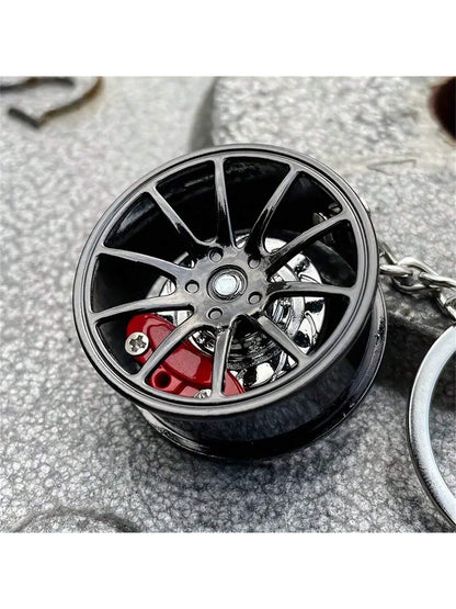 1Pc Rotating Rim Car Keychain Pendant